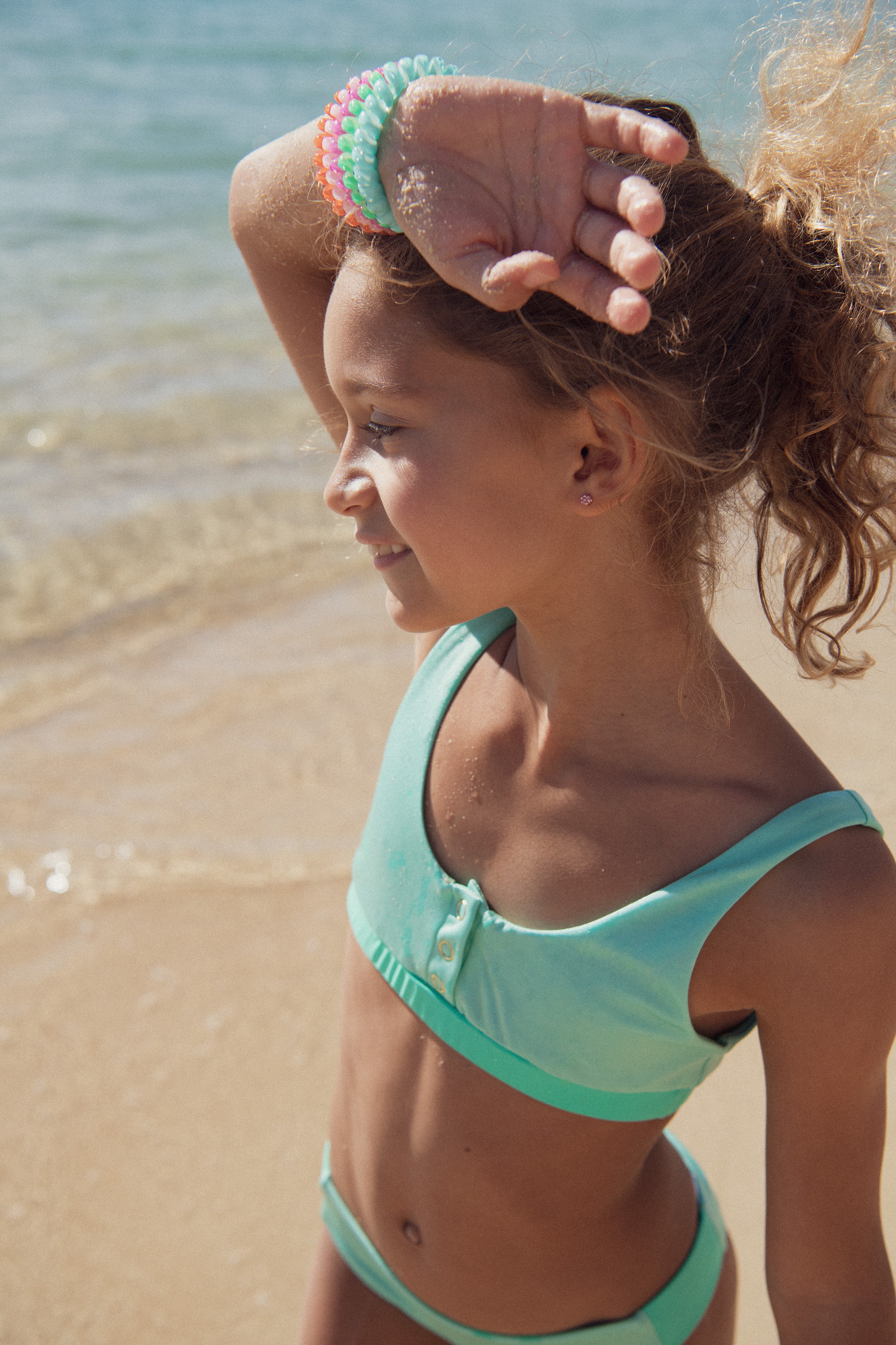 Girls' two-piece anti-UV aqua swimsuit | ACAPULCO