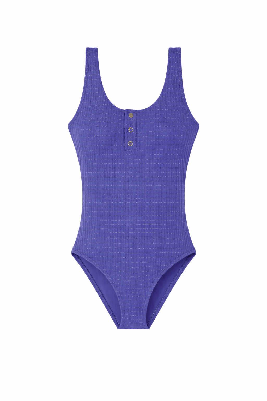 Girls' One-Piece Swimsuit, Navy/Gold | CALYPSO 1P