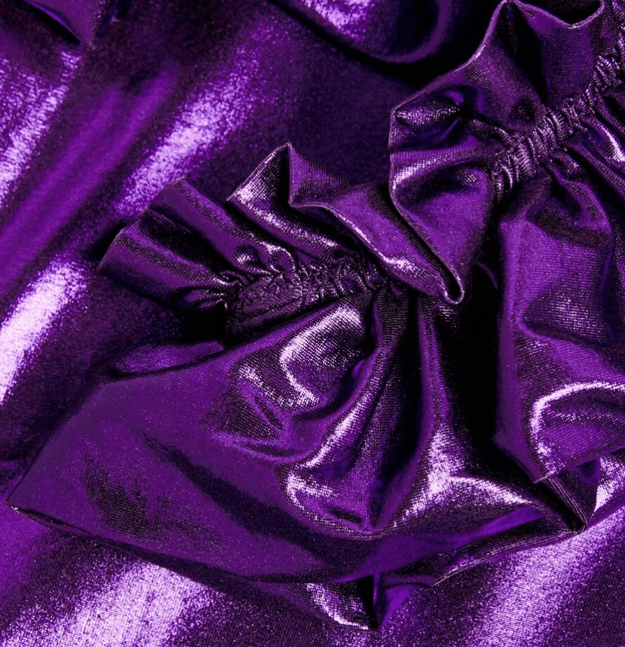 Girls' One-Shoulder Swimsuit, Iridescent Purple | VENUS 1P