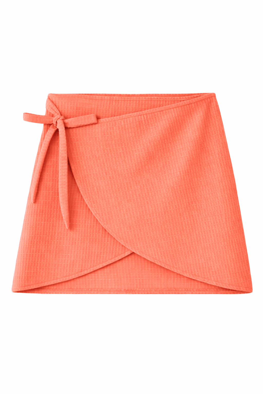 Knotted skirt, neon coral lurex | CALYPSO SKIRT