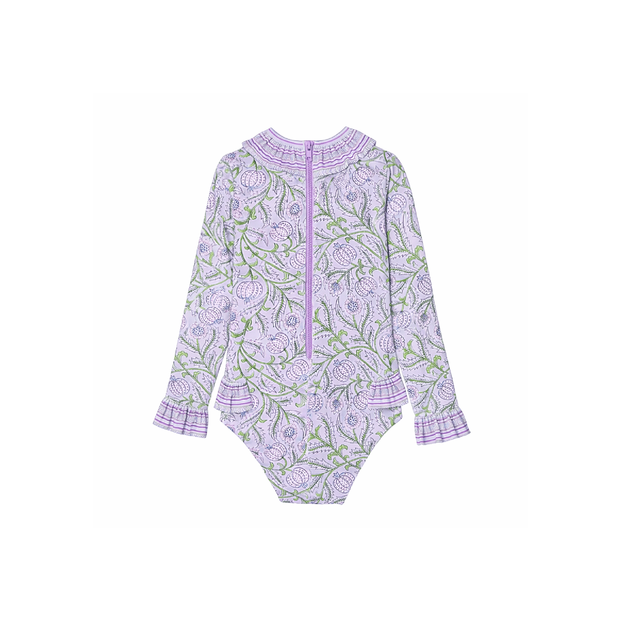 Maillot de bain une pièce manche longue, violet | POPPY BEBE