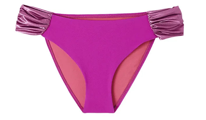 Bas de bikini femme bicolore glycine | CALVI 2P - Lison Paris