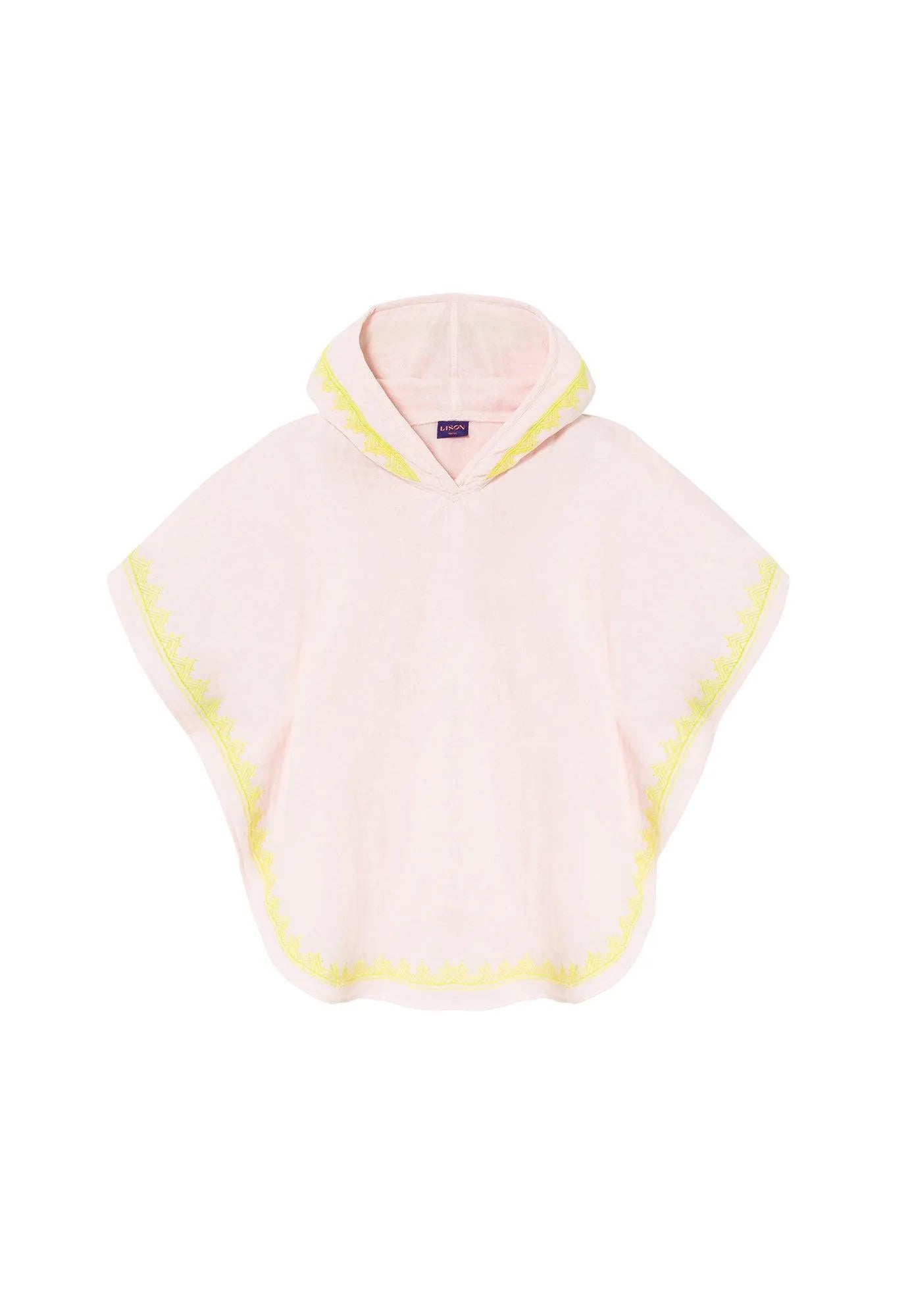 Caftan à capuche fille, rose pâle | HOODIE - Lison Paris