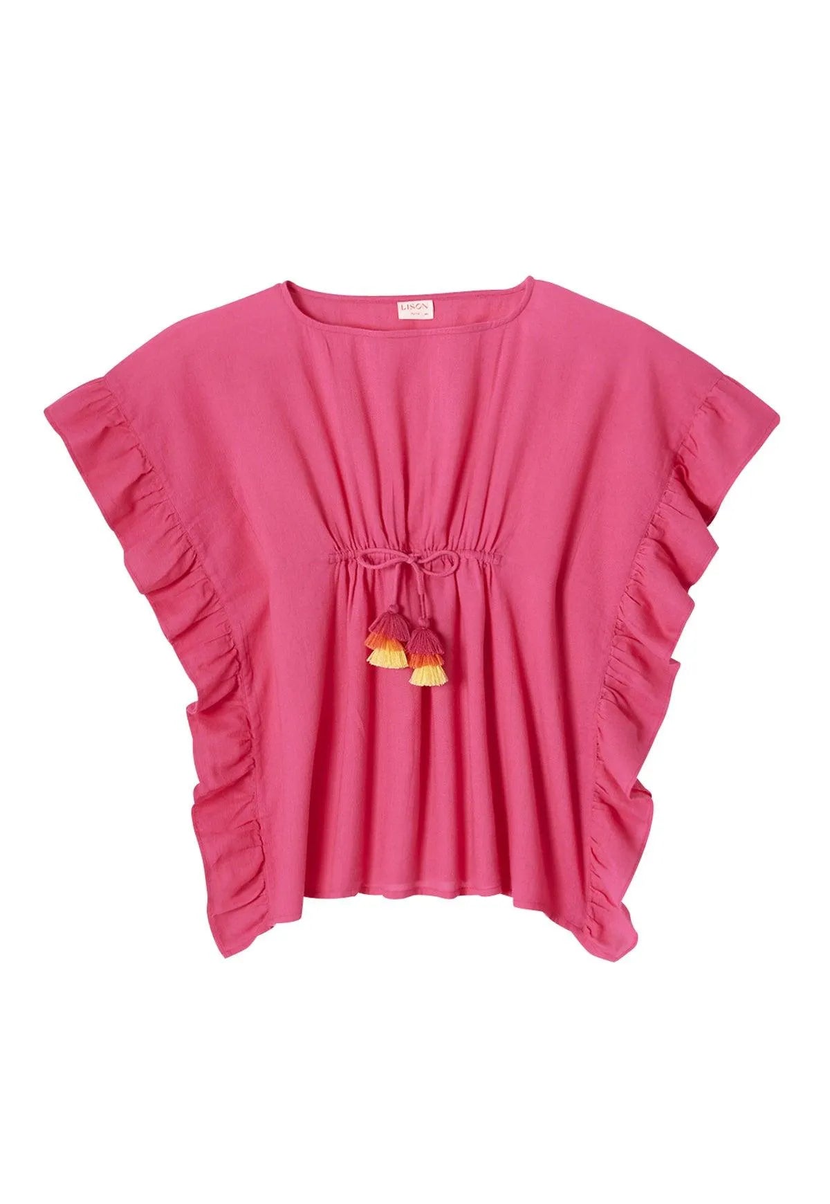 Caftan fille, rose bonbon | LEA - Lison Paris