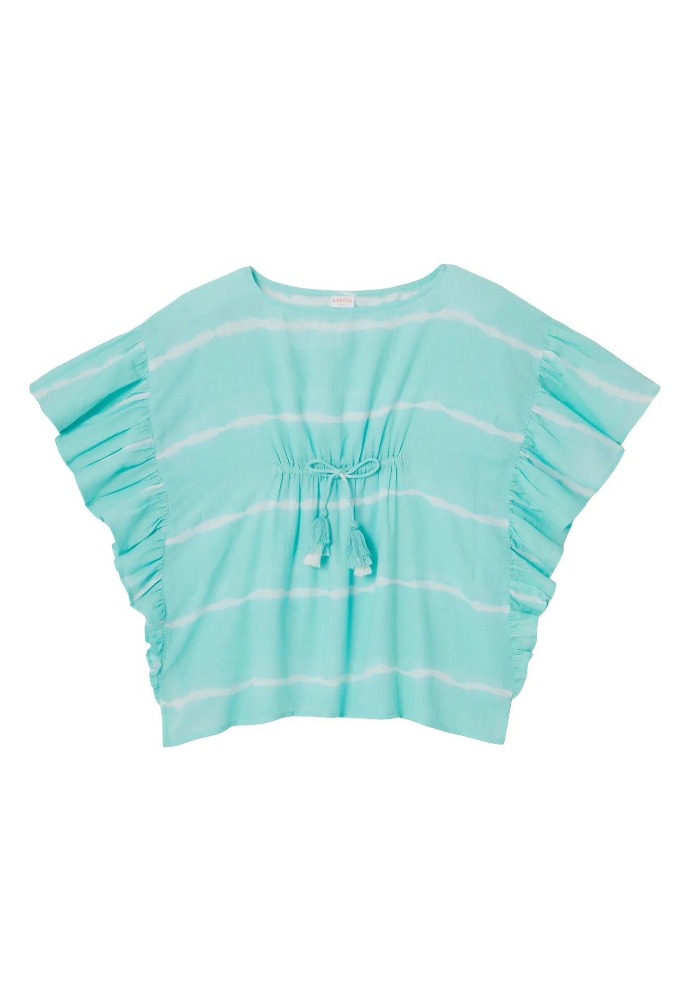 Caftan filles Tie Dye, bleu aqua | DIABOLO SS25 - Lison Paris