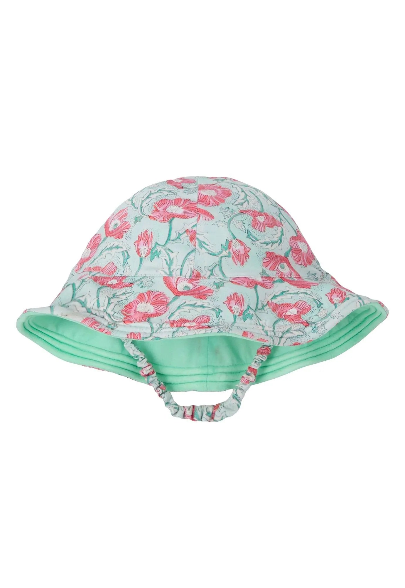 Chapeau fille, bleu à fleur | CHAPEAU INDIA - Lison Paris