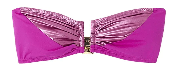 Haut de bikini pour femme bicolore glycine | CALVI 2P - Lison Paris