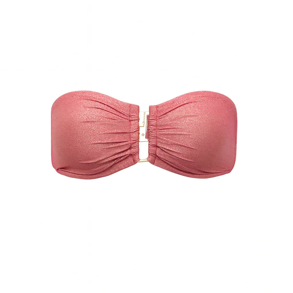 Haut de bikini pour femme, rose | CALVI - Lison Paris