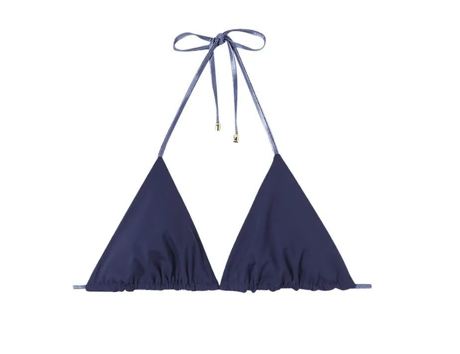 Haut de bikini triangle réversible Marine | SAHARA 2P - Lison Paris