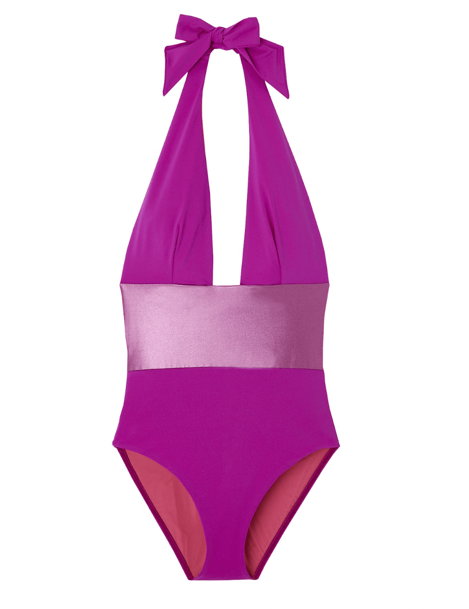 Women Onepiece swimsuit twotone pink Calvi collection