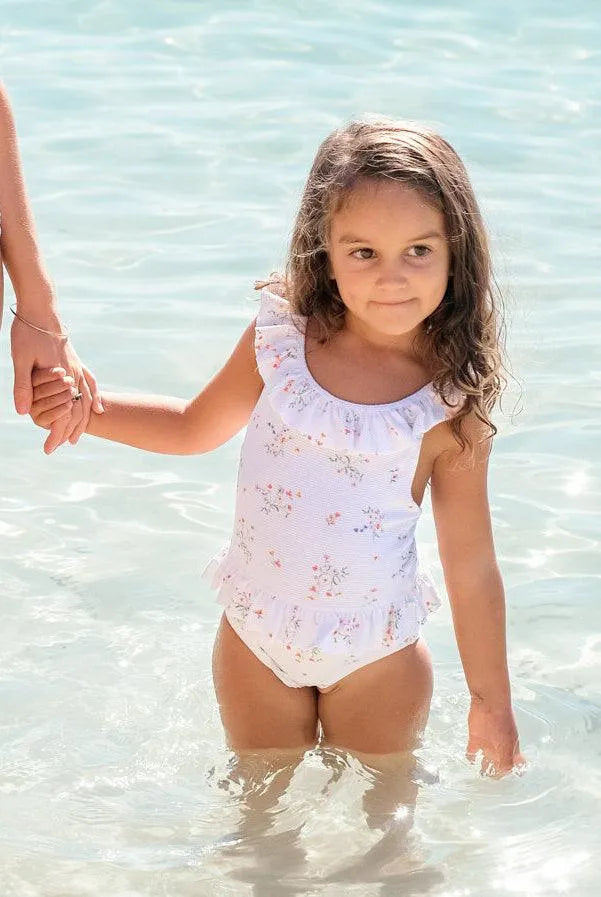 Maillot de bain 1 pièce bébé fille, imprimé fleuri | GIVERNY BEBE - Lison Paris