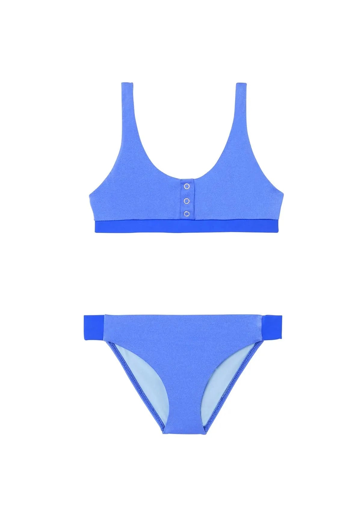 Maillot de bain deux pièces fille anti-uv bleu outremer | ACAPULCO - Lison Paris