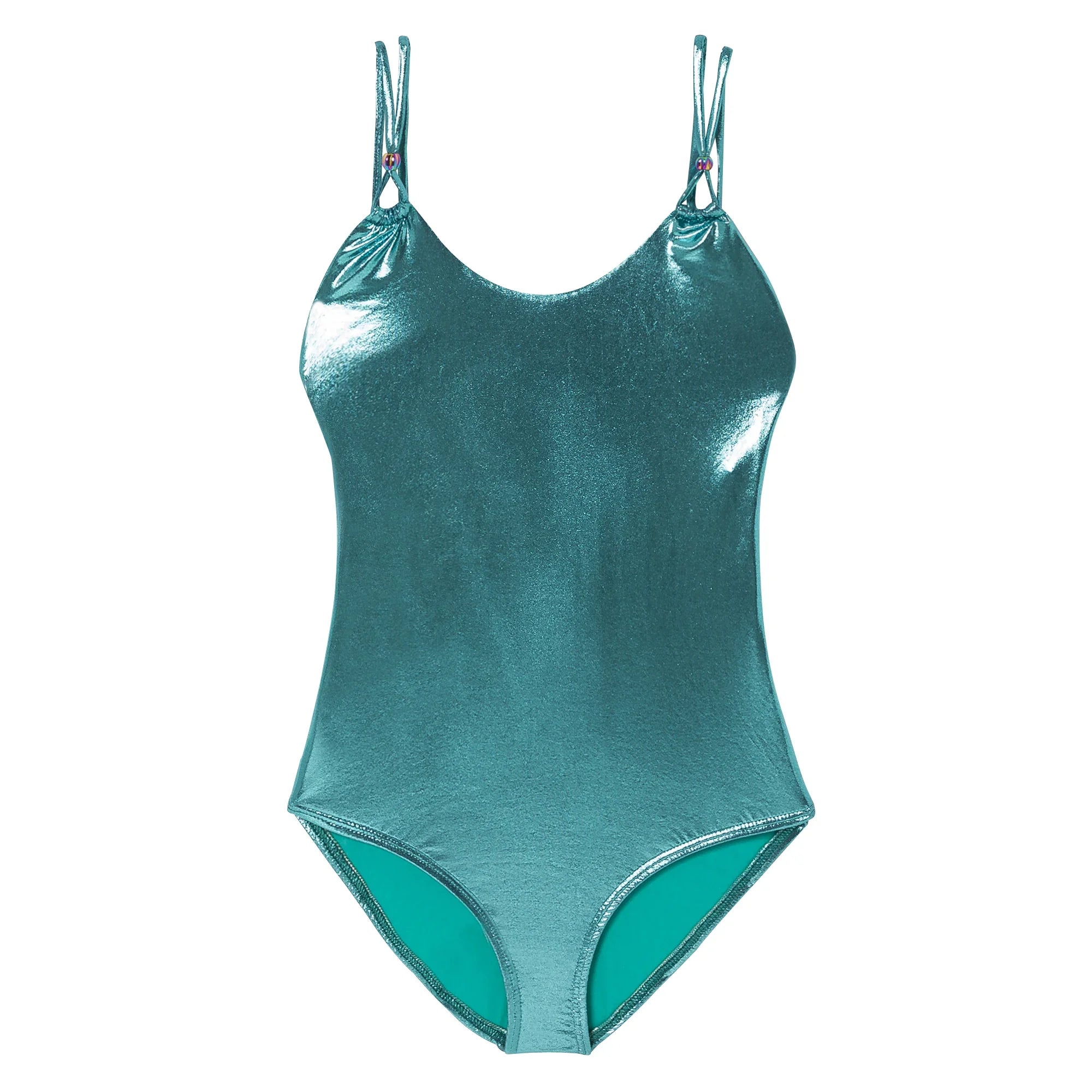 Maillot de bain fille, émeraude | GLOW 1P - Lison Paris