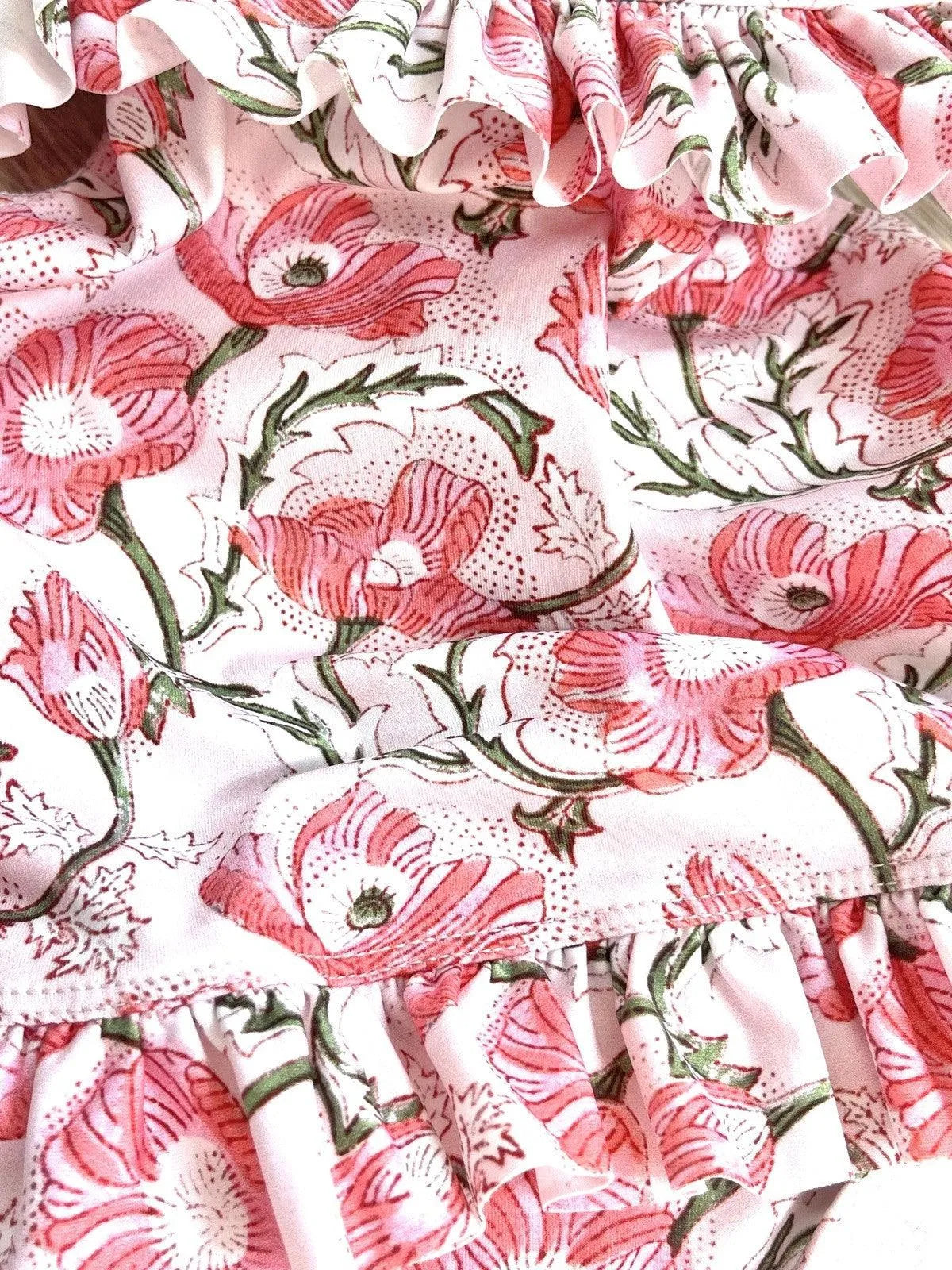 Maillot de bain une pièce bébé fille, rose/ corail | INDIA 1P - Lison Paris