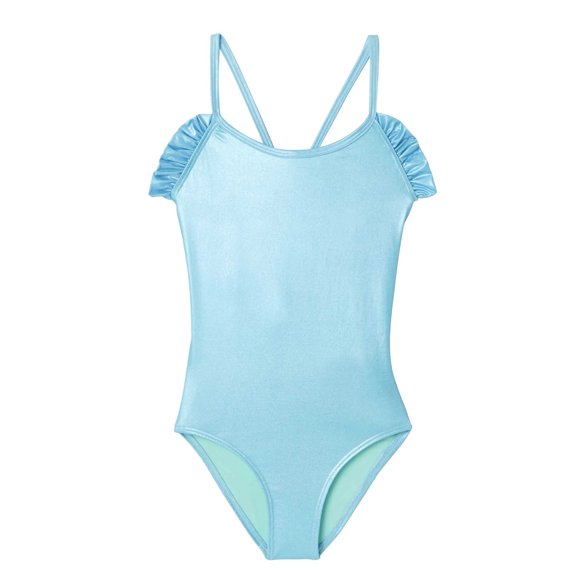 Maillot de bain une pièce fille aqua iridescent - Lison Paris