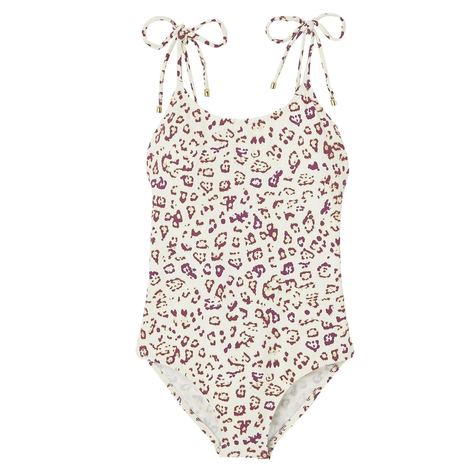 Maillot de bain une pièce fille, léopard | SAVANNA 1P - Lison Paris