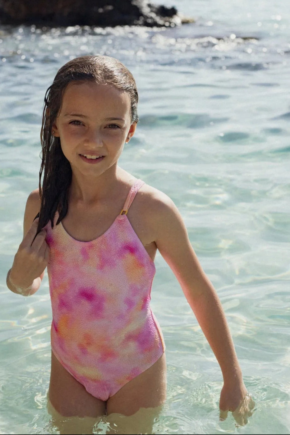 Maillot une pièce fille, imprimé | HAWAII 1P - Lison Paris