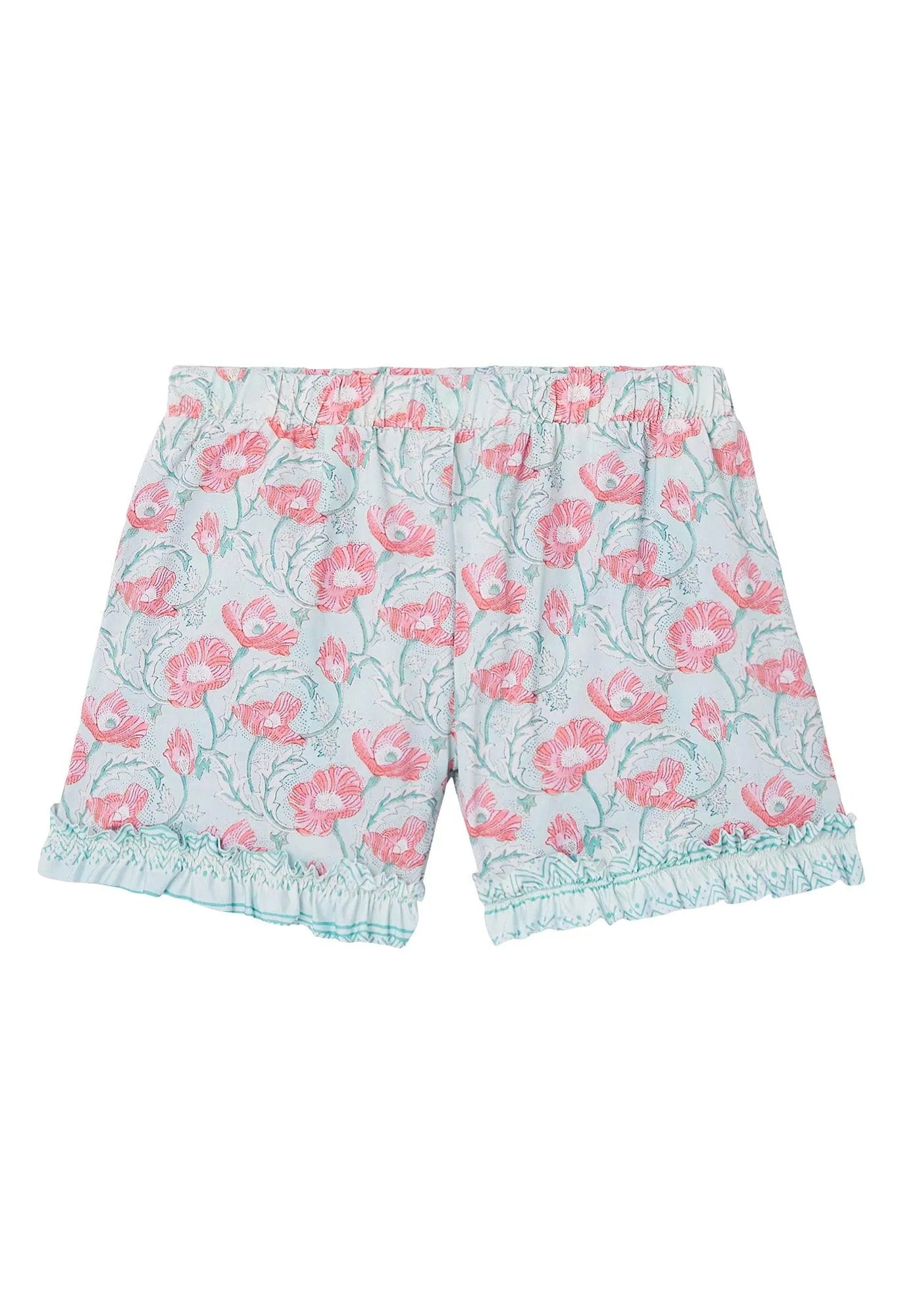 Short de bain fille, aqua | SHORT INDIA - Lison Paris