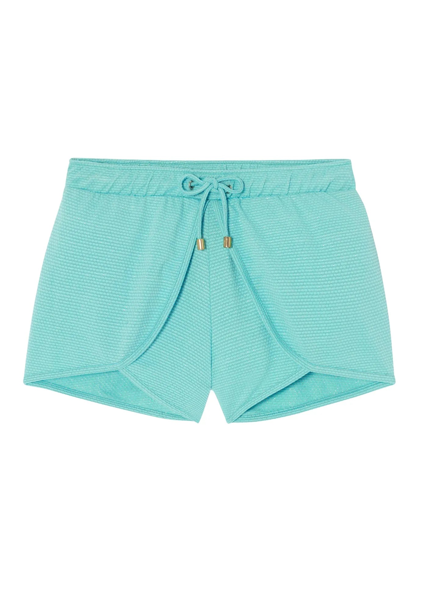 Short de bain fille, aqua/or | SHORT BAHAMAS - Lison Paris