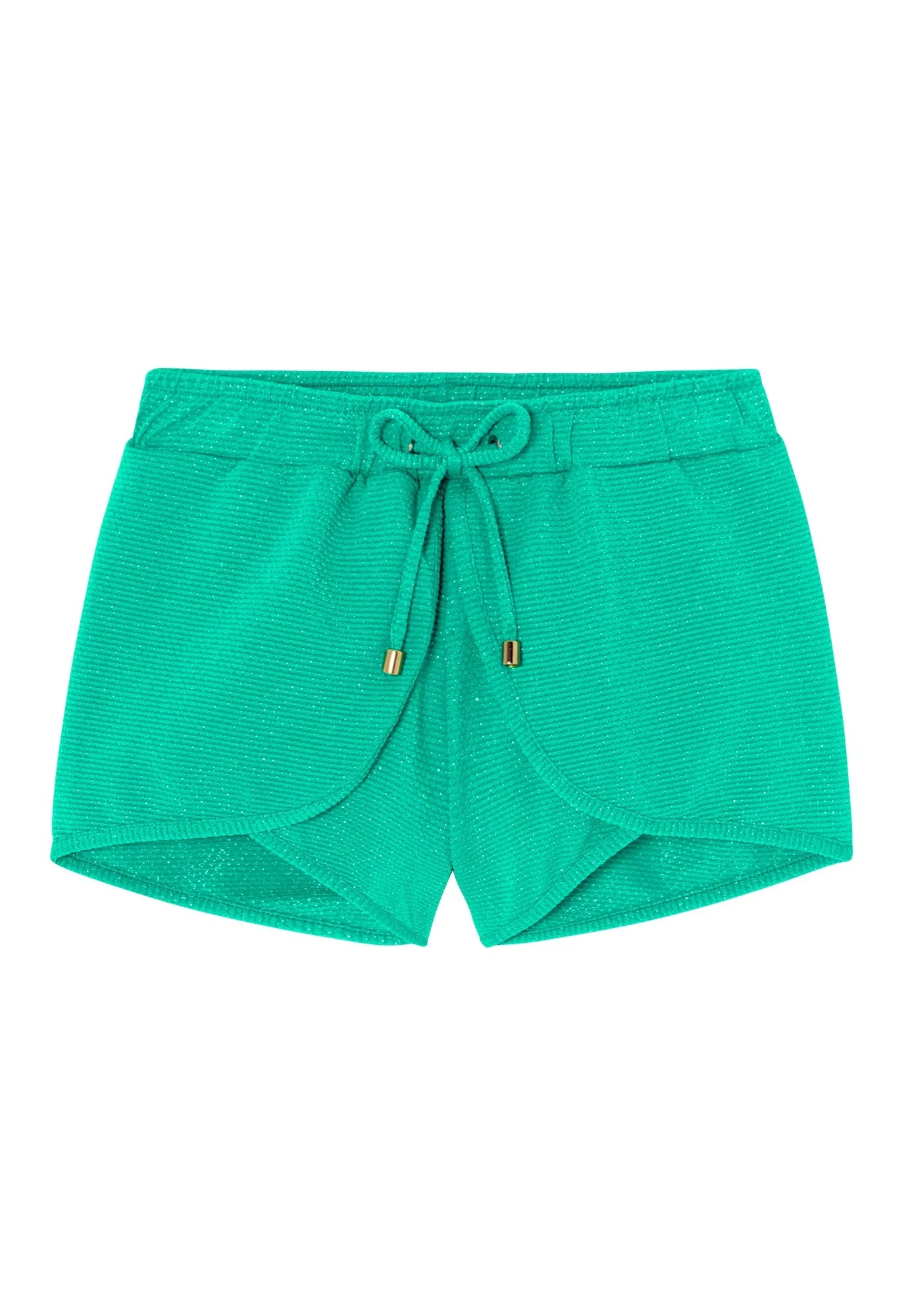 Short de bain fille, vert/or | SHORT BAHAMAS - Lison Paris