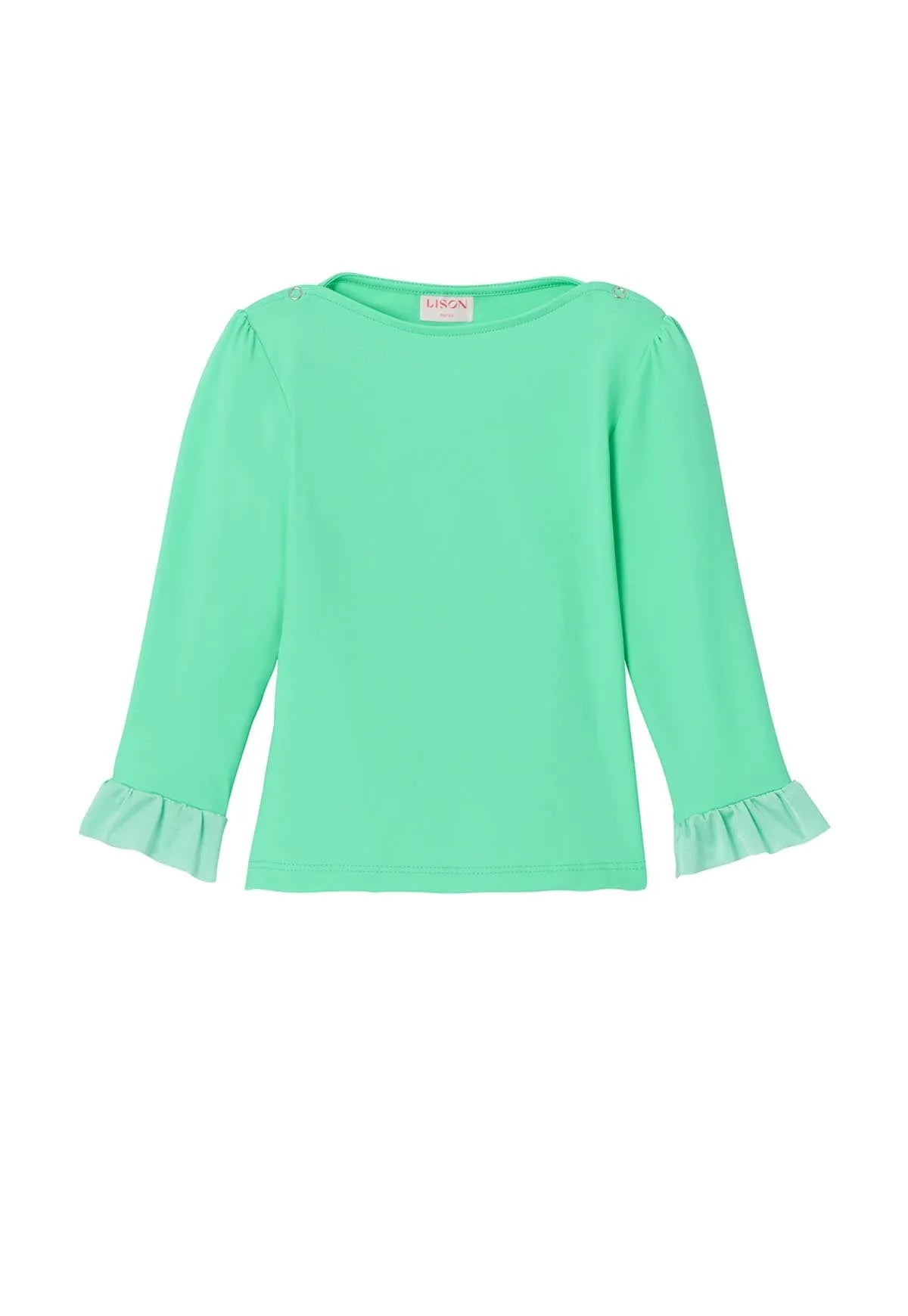 Tee-shirt anti UV fille, vert menthe| BORA BORA T-SHIRT - Lison Paris