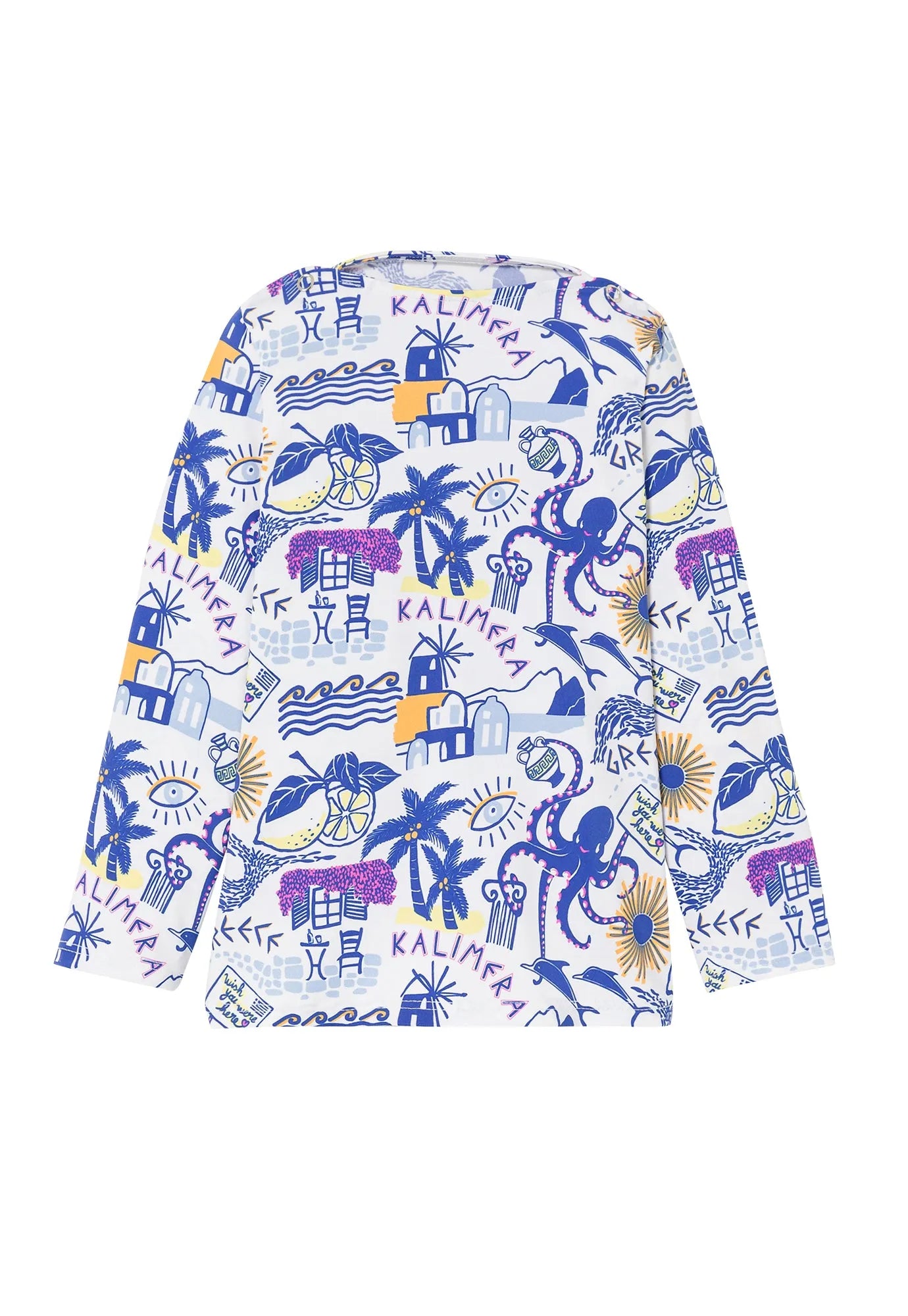 Tee-shirt garçon anti UV motifs grecs | PAROS T-SHIRT - Lison Paris