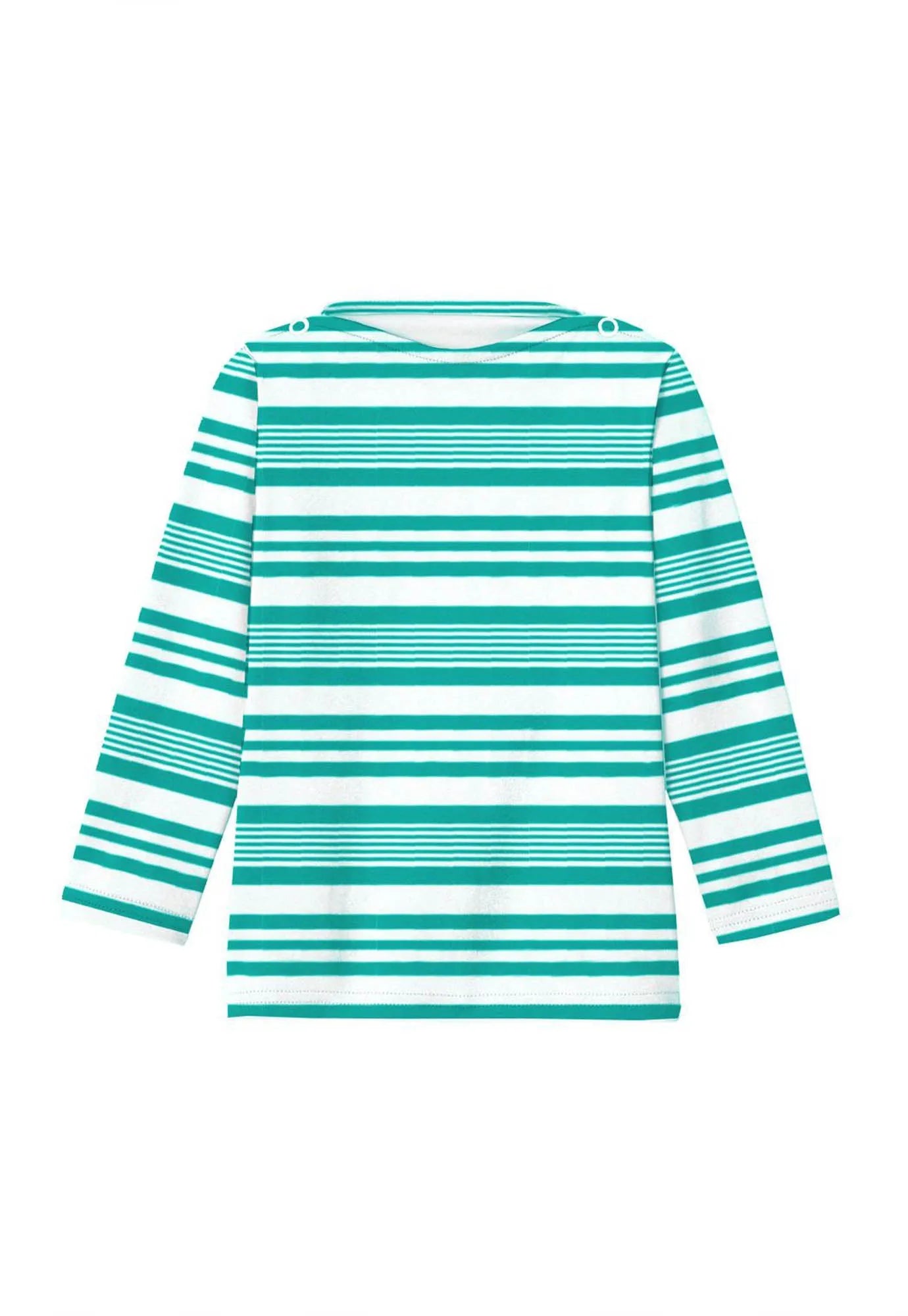 Tee-shirt garçon anti UV, rayé vert | T-SHIRT MALO - Lison Paris