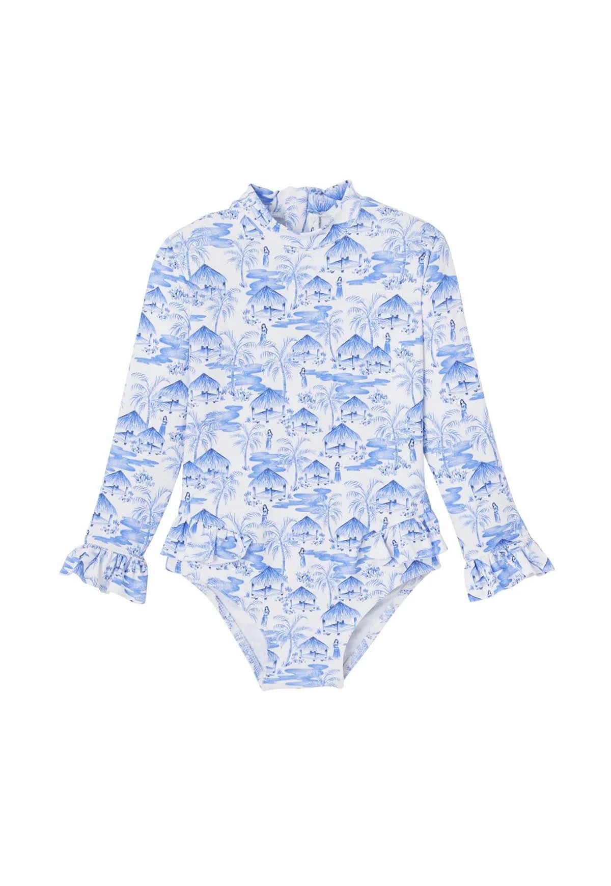 Vahiné surfer baby anti UV fille, bleu | | VAHINE BEBE - Lison Paris